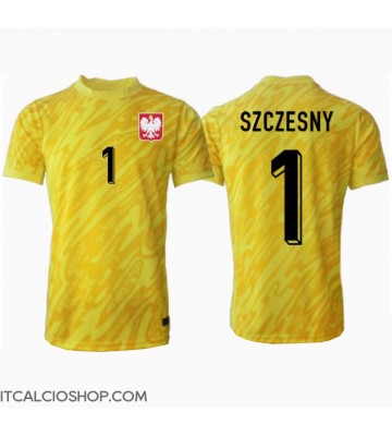Polonia Wojciech Szczesny #1 Portiere Prima Maglia Europei 2024 Manica Corta